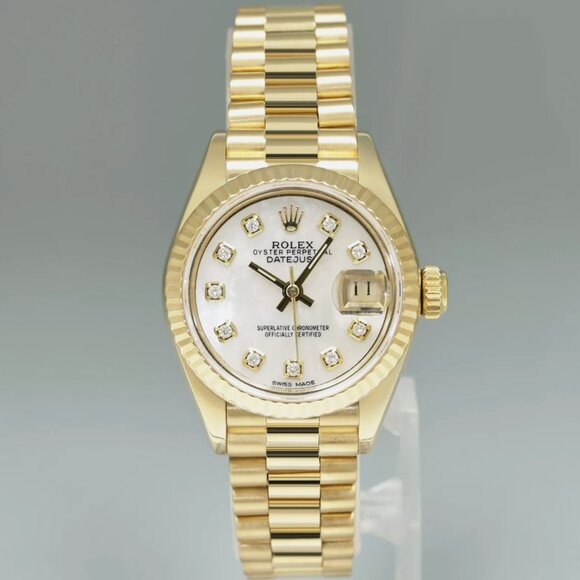 Rolex Pearl Diamond President Watch With Box main image 5